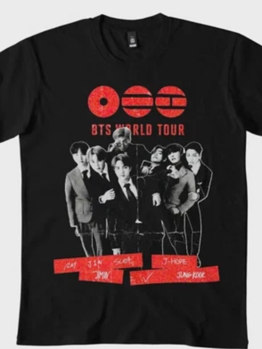 BTS Arirang World Tour 2026 T-Shirt – Black Red K-Pop Graphic T Shirt 91